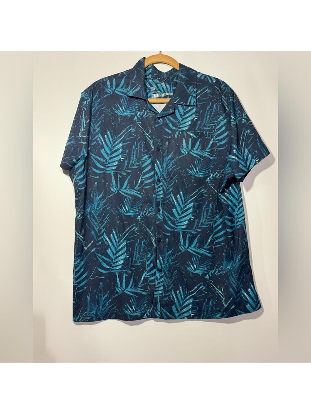 All Motion Men's Short Sleeve Tropical Print Button-Up Shirt